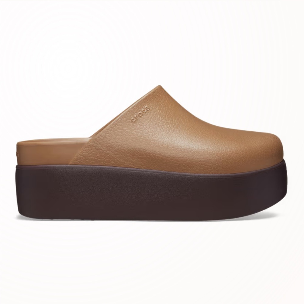 Brown Platform Clogs - image 3